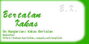 bertalan kakas business card